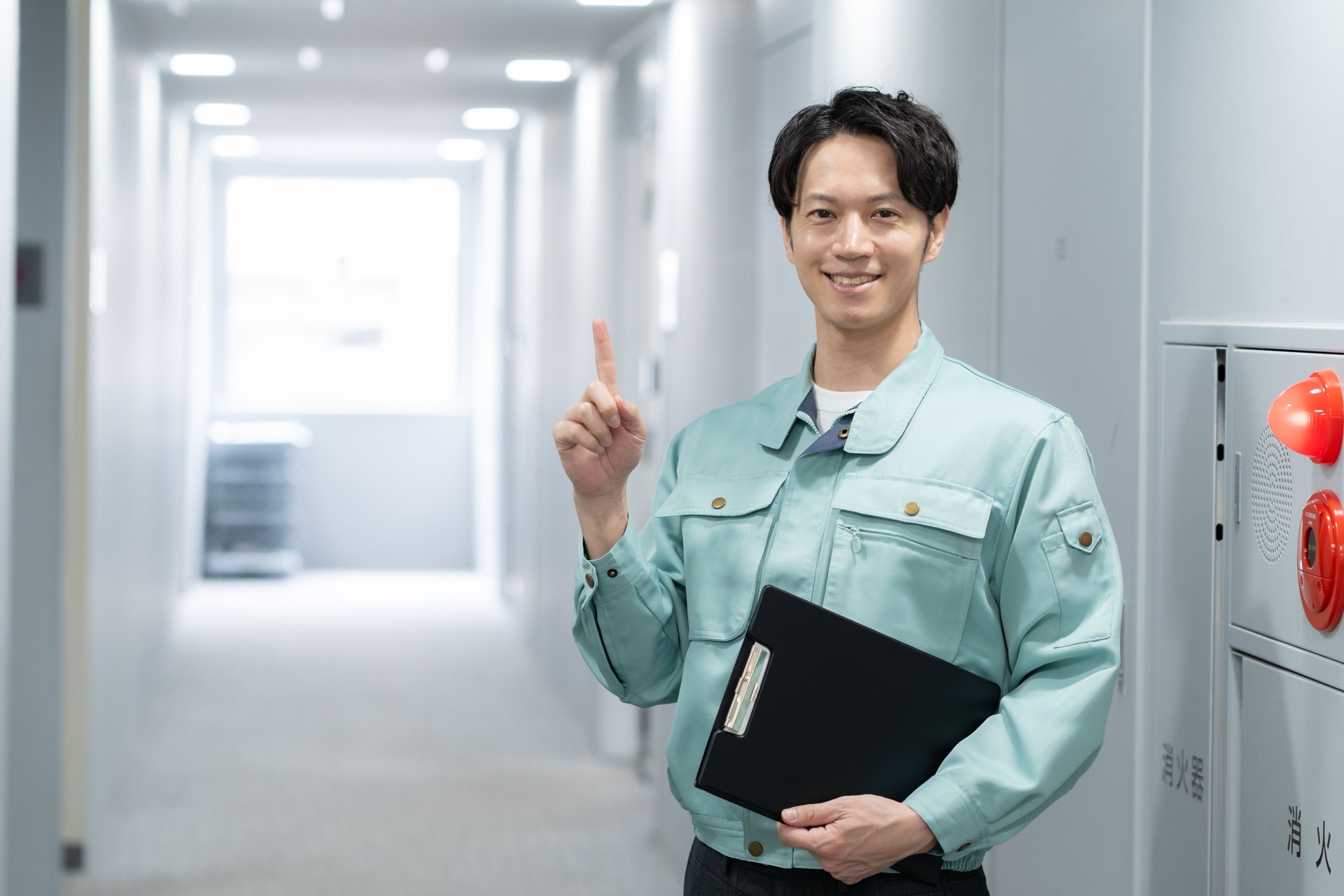 Building maintenance workers